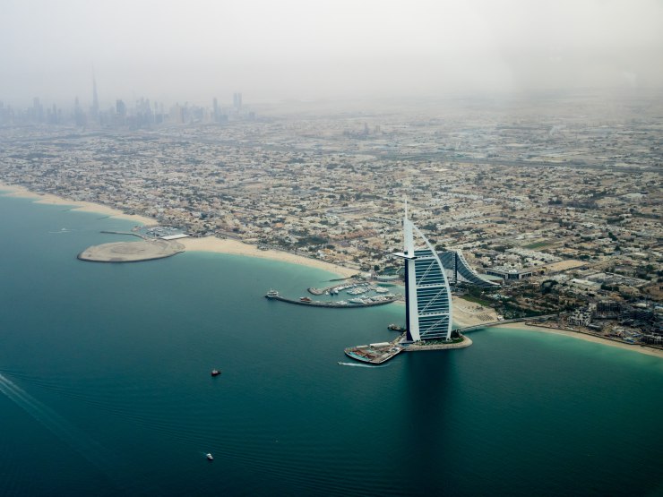 Dubai panorama dall'alto