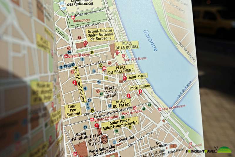 bordeaux itinerario centro città18 mappa